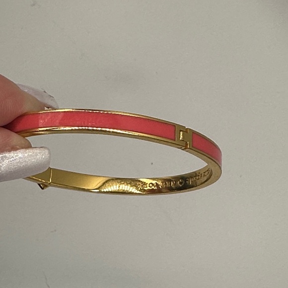 Kate Spade Coral and Gold Spade Bracelet - Picture 5 of 7